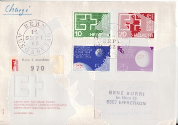 CH FDC 0782 / 0785 - 1963 00 001 ●